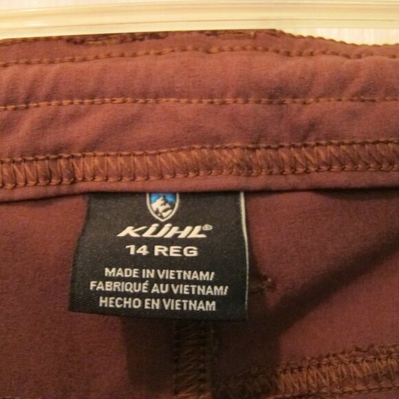 From REI:  KUHL Womens cargo pants Size 14  Burgandy - Picture 9 of 9